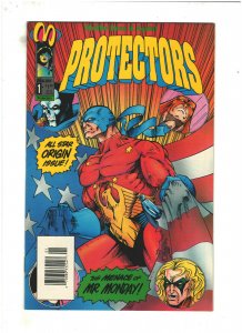 Protectors #1 VF+ 8.5 Newsstand Malibu Comics 1992  70989332447