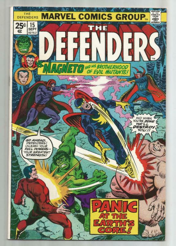 DEFENDERS #15, VF, Hulk, Dr Strange, Magneto, Evil Mutants, 1972 1974, Marvel