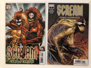 Scream Curse of Carnage #1 + #2 (2020) Marvel Comics Regular Covers