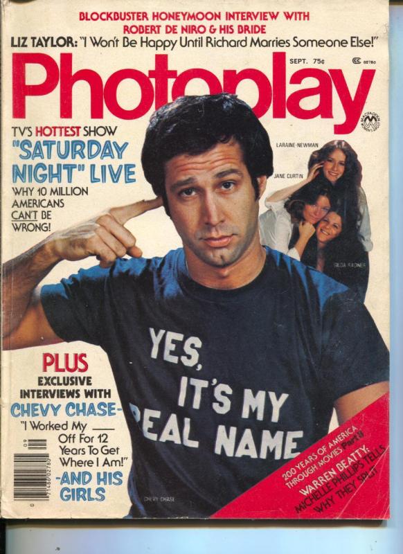 Photoplay-Chevy Chase-Laraine Newman-Jane Curtin-Sept-1974