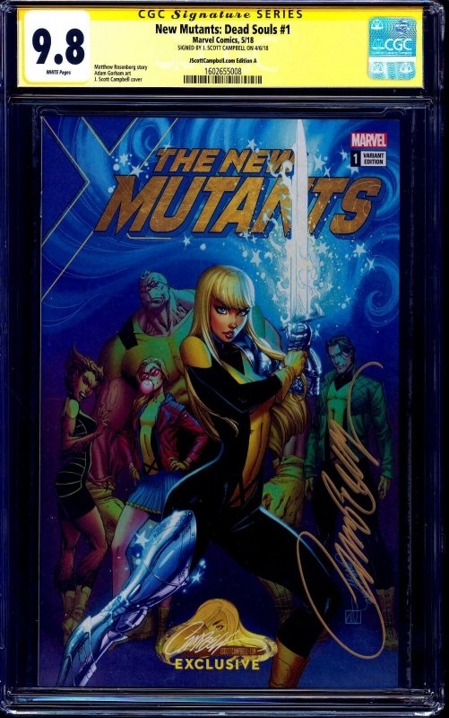 New Mutants Dead Souls #1 VARIANT LOT A B C D CGC SS 9.8 signed J.Scott Campbell