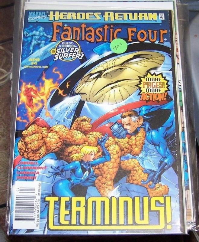 FANTASTIC FOUR #4 vol 3 1998  MARVEL heroes return  silver surfer TERMINUS