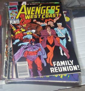 west coast avengers  # 57 APR 1990 MAGNETO SCARLET WITCH QUICKSILVER+DISASSEMBLE