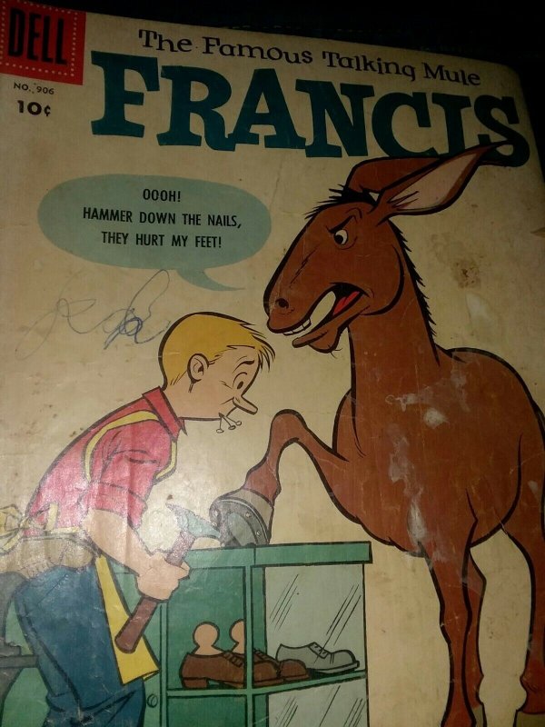 FRANCIS THE FAMOUS TALKING MULE 1958 #906 four color dell Comics tv show classic