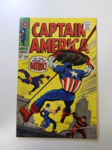Captain America #105 (1968) VG+ condition centerfold detached bottom staple