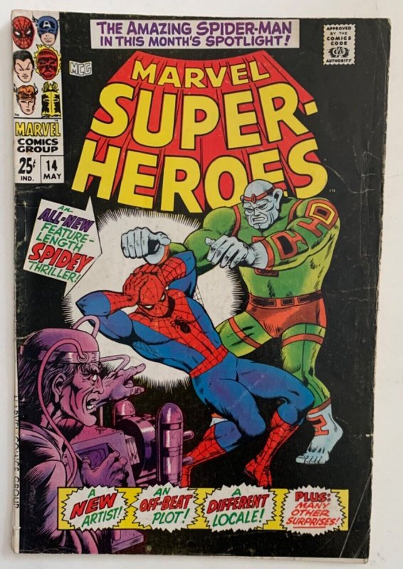 (1968) Marvel Super Heroes #14 1st Ross Andru SPIDERMAN Art!