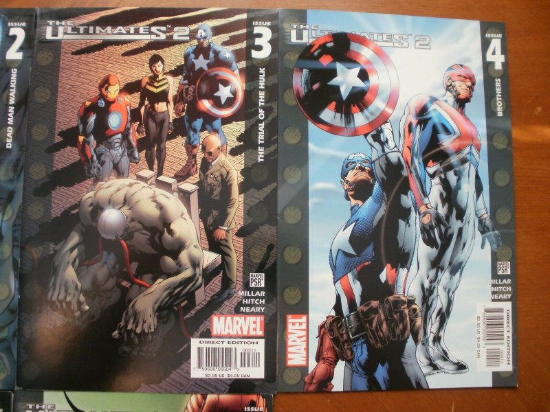 6 Marvel Comic:THE ULTIMATES 2 #1 #2 #3 #4 #5 #6 (2005) Captain America Iron Man