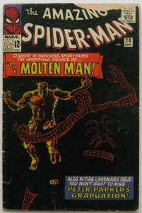 Amazing Spider-Man #28 (Sep 1965, Marvel), G, origin & 1st app. Molten Man