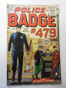 Police Badge #479 #5 (1955) VG+ Condition moisture stain