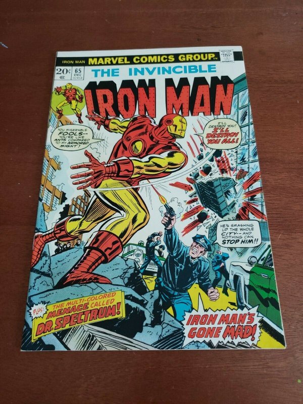 Invincible Iron Man #65 (Marvel, 1973) Origin of Dr. Spectrum