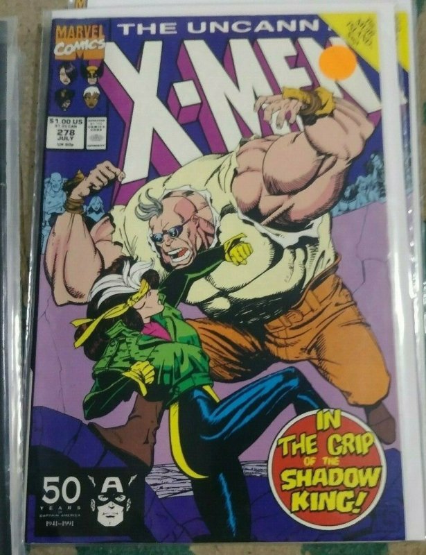 UNCANNY X-MEN #278 1991 MARVEL MUIR ISLAND SAGA SHADOW KING ROGUE GUIDO gambit 