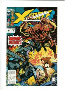 X-Force #21 NM- 9.2 Marvel 1993 vs. War Machine, Greg Capullo Deadpool Cameo 