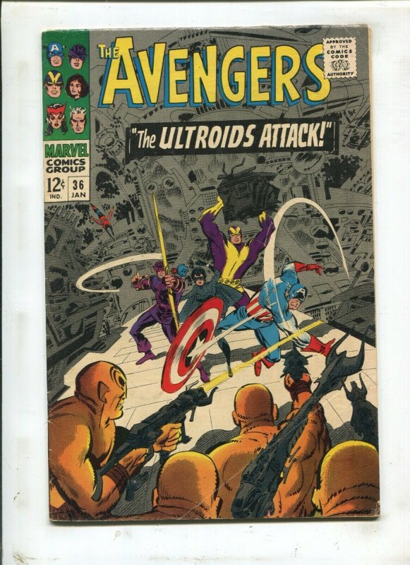 Avengers #36 - Black Widow Appearance - The Ultroids Attack! (5.0) 1967 