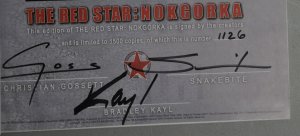 THE RED STAR:NOKGORKA HARD COVER SIGNED SKETCH EDTION OOP NM