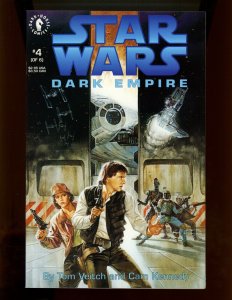 STAR WARS DARK EMPIRE #4 (9.0/9.2) CONFRONTATION ON SMUGGLERS MOON! 1992