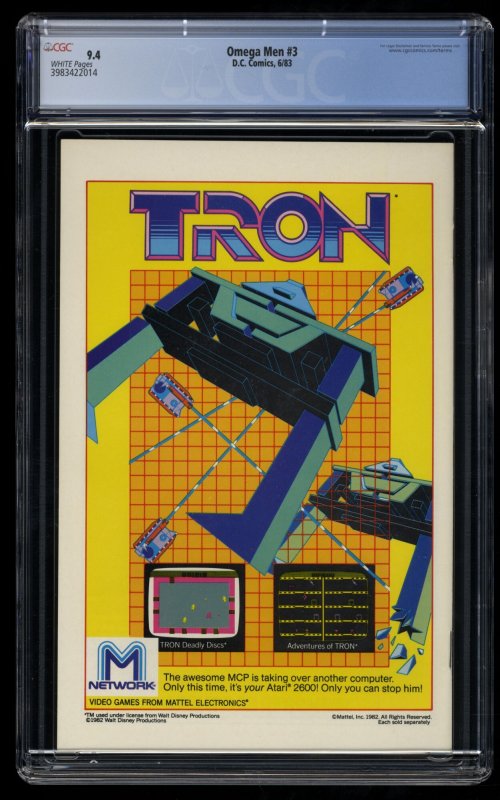 Omega men #3 CGC NM 9.4 White Pages 1st Lobo!