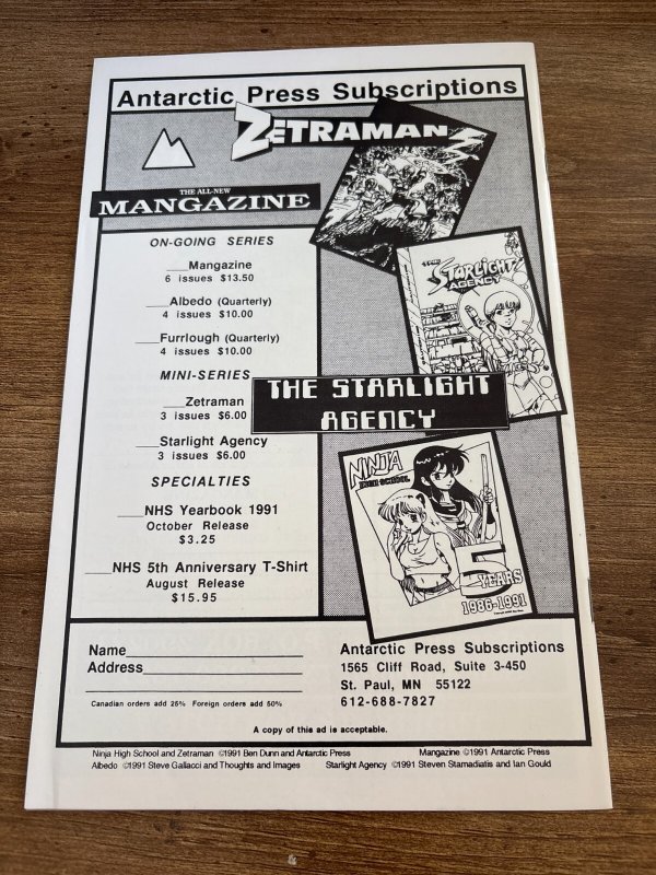 Starlight Agency # 1 NM Antarctic Press Comic Book 22 J388