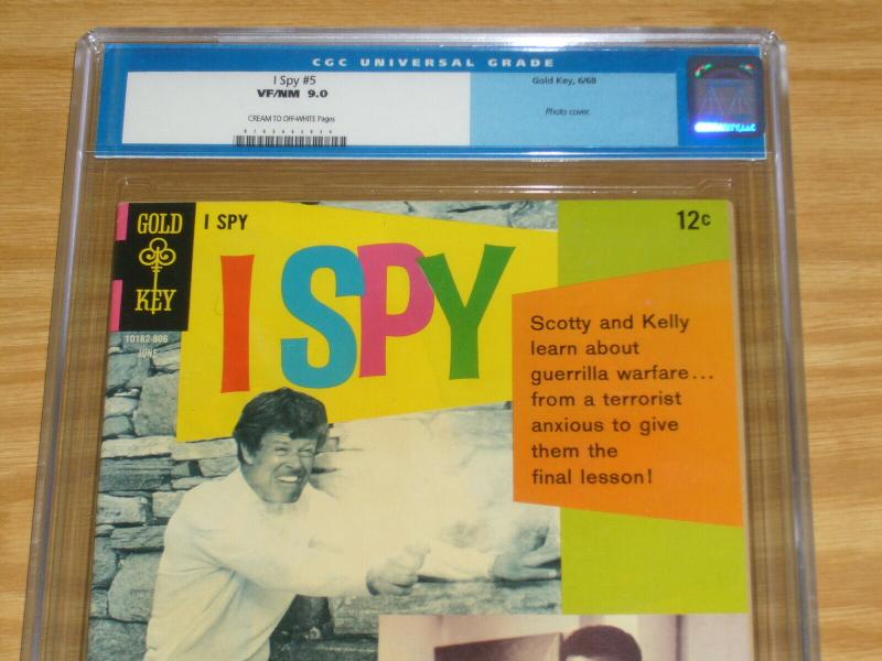 I Spy #5 CGC 9.0 silver age gold key comics - BILL COSBY photo cover 1968