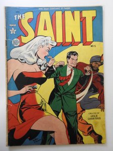 The Saint #5 (1949) PR Condition centerfold missing