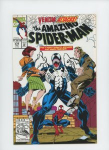 The Amazing Spider-Man #374 - Mark Bagley Cover/Art, Venom Attacks! (9.2) 1993