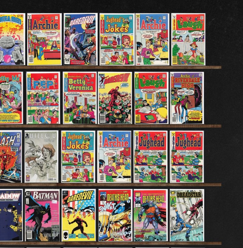 Huge Lot 150+ Comics with Daredevil, Laugh, Reggie And Me, Jughead & More!