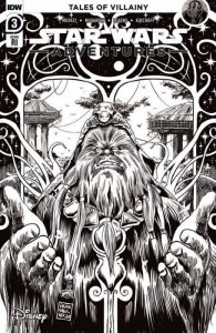 STAR WARS ADVENTURES #3 FRANCESCO FRANCAVILLA B&W VARIANT IDW NM.