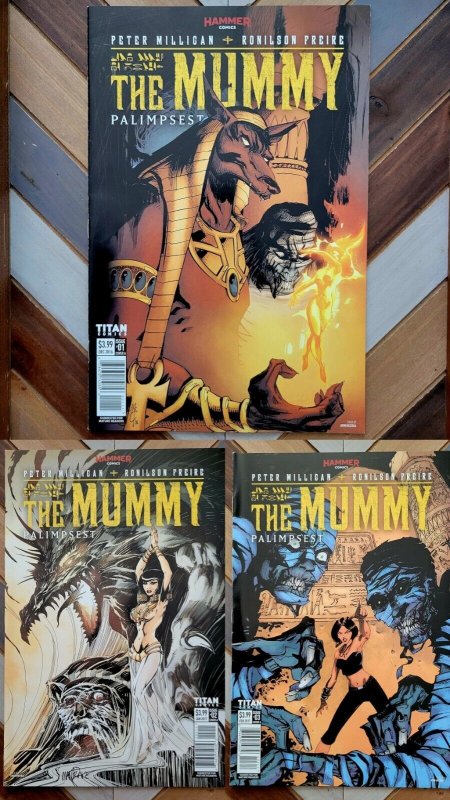 THE MUMMY: Palimpsest #1-3 HIGH GRADE (HAMMER 2016) HORROR / FANTASY Set of 3