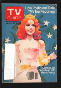 MAG: TV Guide 9/5/1981-Miss America cover by Don Weller-St Louis edition-VG