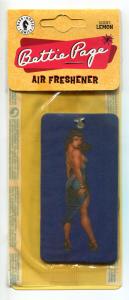 BETTIE PAGE air Freshener, Art by Dave Stevens, Unused, MIP, Lemon scent, Betty