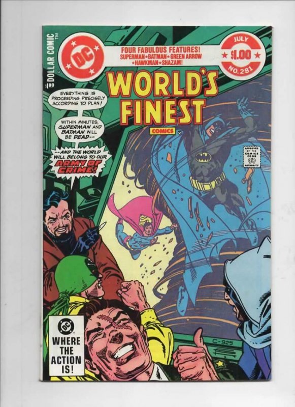 WORLD'S FINEST #281, NM-, Batman, Superman, Shazam, 1941 1982, more in store