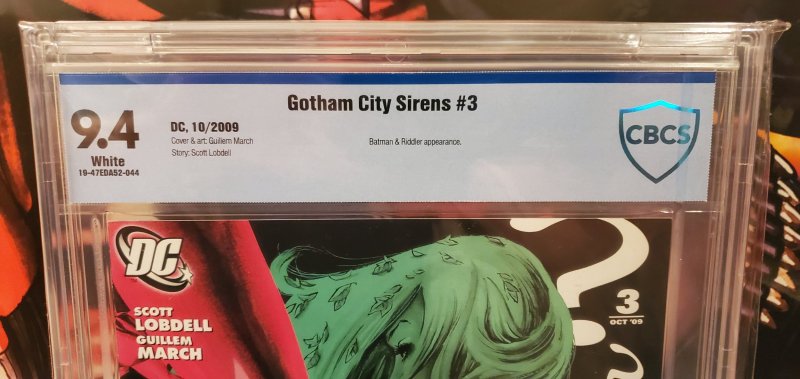 Gotham City Sirens #3 CBCS 9.4 (2009) - Guillem March cover