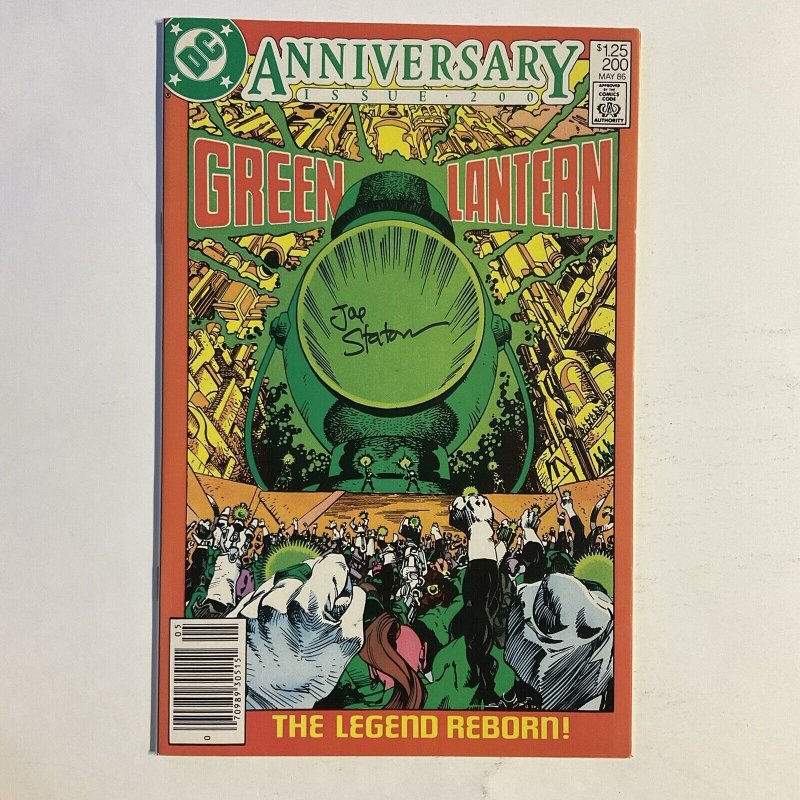 Green Lantern 200 1986 Signed by Joe Staton Newsstand DC Comics FN fine 6.0