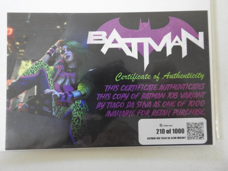 Batman #108 Tiago Da Sina Variant LDT 1000 Copies W/ Certificate of Authenticity