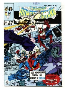 El Asombrose Hombre Arana #174 1991- Spanish language Spider-man Avengers #316