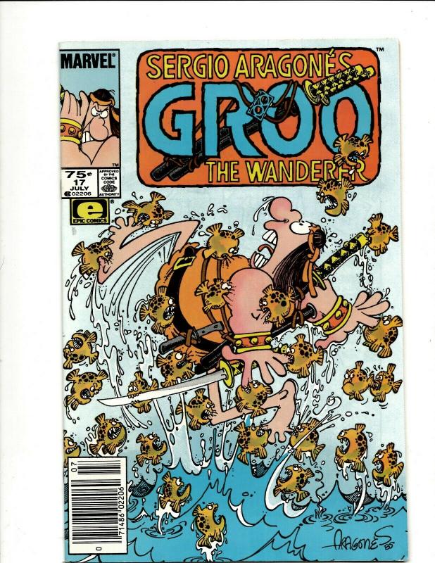 Lot Of 7 Comics Groo #17 Tarzan #15 Crusoe #19 Excalibur #10 Other Mixed  WS2 