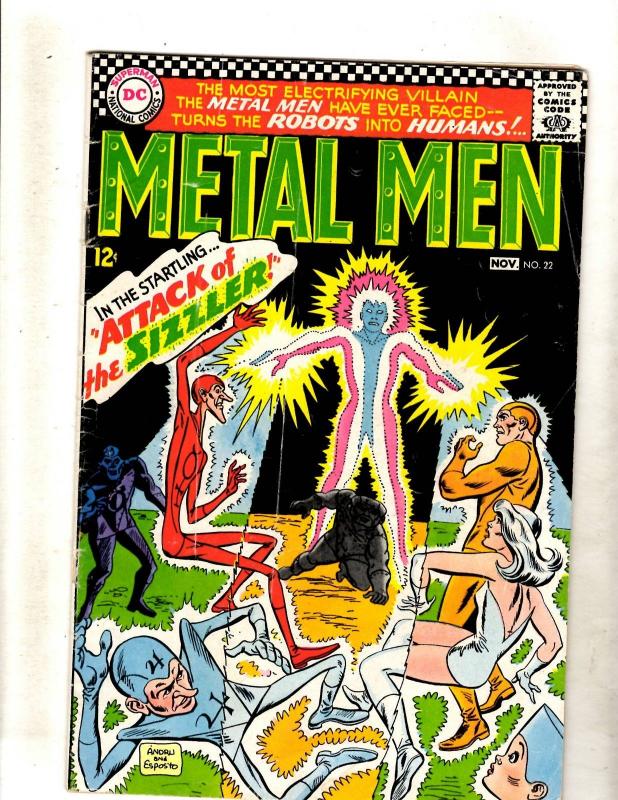 Metal Men # 22 VG/FN DC Silver Age Comic Book Andru Cover Platinum Invisible FM2