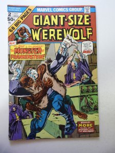 Giant-Size Werewolf #2 (1974) VG+ Cond slight moisture ring fc, indentations bc