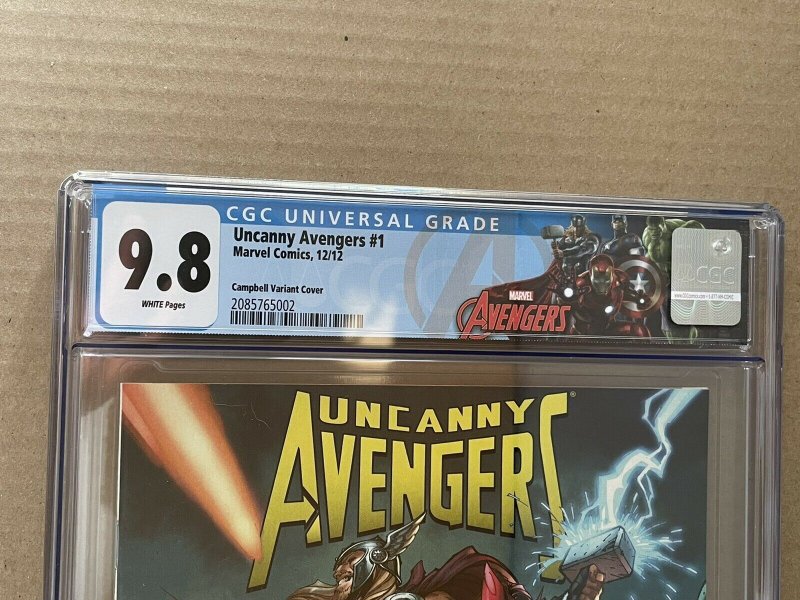 Uncanny Avengers #1  9.8 CGC Campbell Variant Midtown