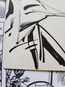 Wolverine vs Sabretooth Original Art by Josef Joe Rubinstein 7 x 10.5 Signed