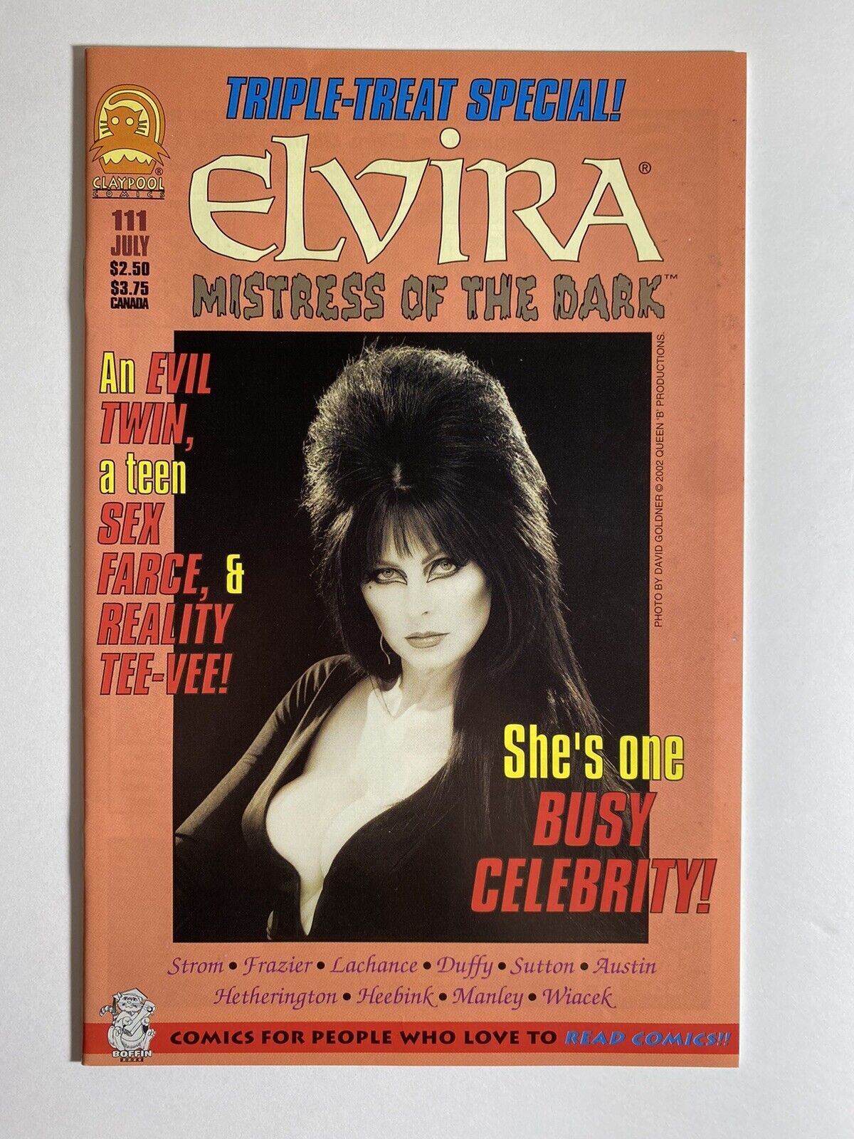 Elvira Mistress of the Dark 111 Claypool Comics VF/NM Low Print Danzig Punk IDW Comic Books picture