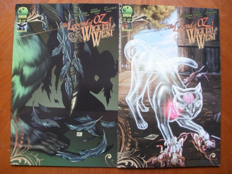 2 Big Dog Ink (BDI) Comic: THE LEGEND OF OZ THE WICKED WEST #15 #17 (Frank Baum)