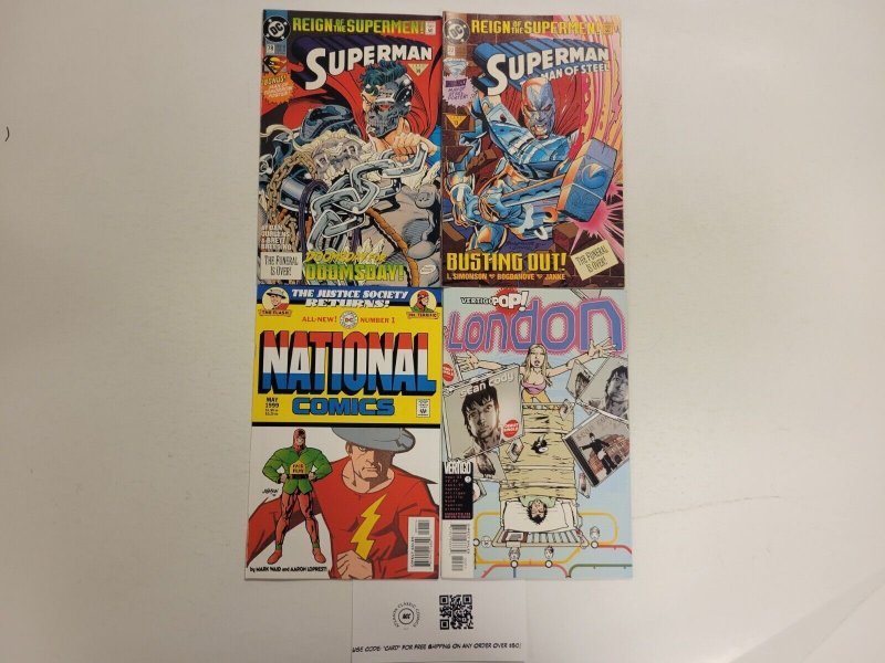 4 DC Comics #1 National Comics #3 London #22 78 Superman Man of Steel 37 TJ29
