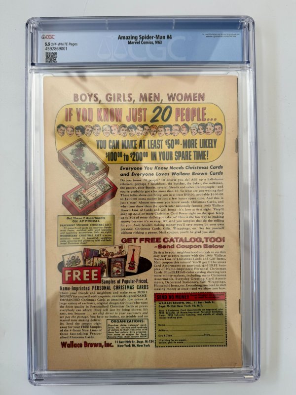 The Amazing Spider-Man #4 Cgc 5.5 (1963)