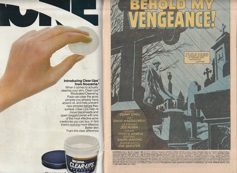 Daredevil(vol. 1)# 221  Death in Venice, Italy !