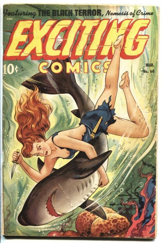EXCITING #60-1948-NEDOR-CLASSIC ALEX SCHOMBURG SHARK COVER