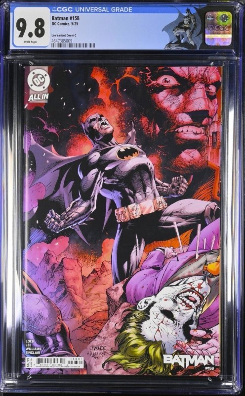 BATMAN #158 CGC 9.8 ? CVR C 1:1000 JIM LEE CONNECTING VARIANT CUSTOM LABEL
