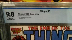 Thing #36 - CBCS 9.8 - White Pages - Last Issue! Ms. Marvel vs She-Hulk! 