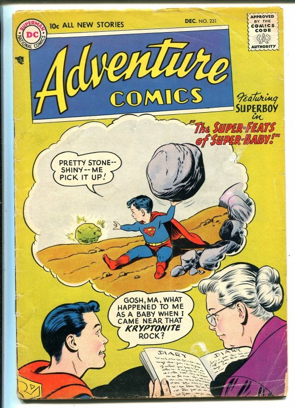 Adventure #231 1956-DC-Superboy-Aqua Man-Green Arrow-VG 