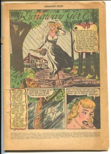 Romantic Story #1 1949-Fawcett-Runaway Girl- bride splash panel & story-P