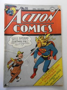 Action Comics #95 (1946) VG- Condition! Centerfold detached top staple